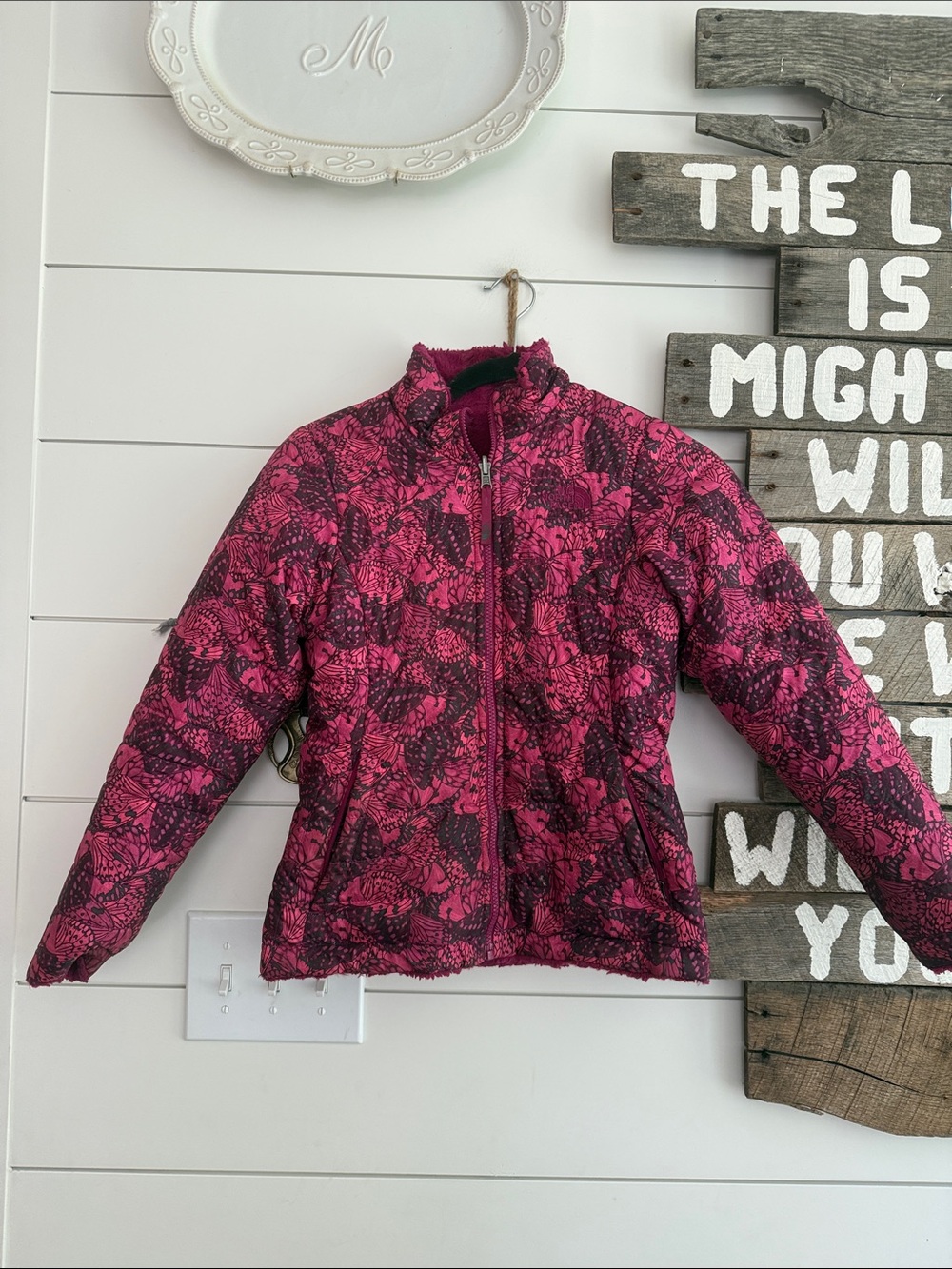 The North Face size 10/12 reversible jacket
